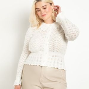 Open stitch cartigan eloquii